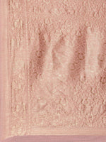 Thumbnail for Saree Mall Pink Floral Linen Blend Banarasi Saree - Distacart