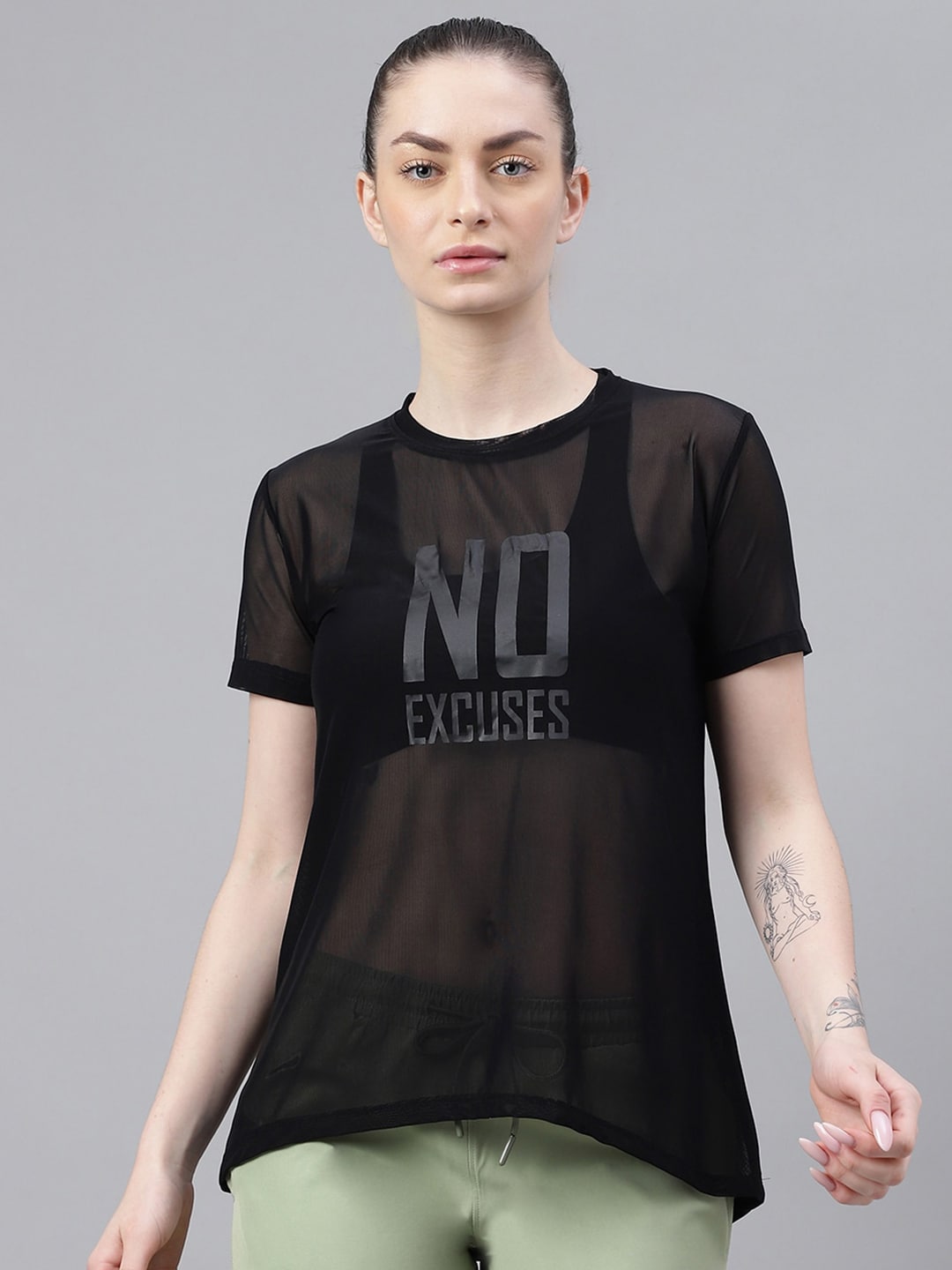 MKH Typography Printed Drop-Shoulder Sleeves Dri-FIT T-shirt - Distacart