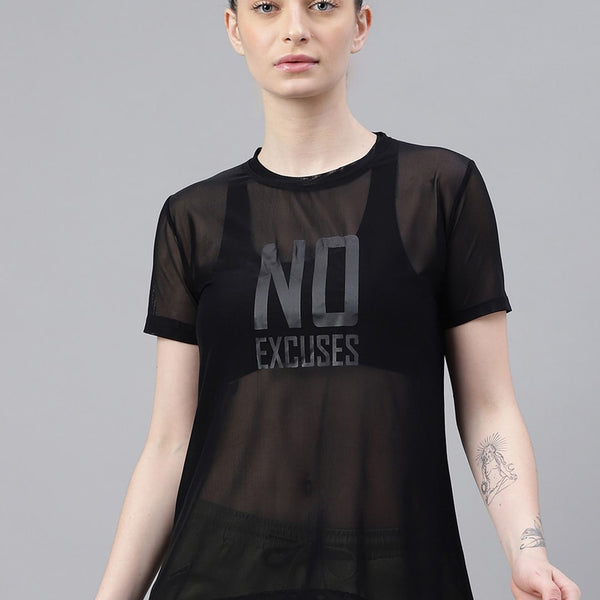 MKH Typography Printed Drop-Shoulder Sleeves Dri-FIT T-shirt - Distacart