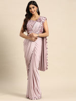 Thumbnail for Mitera Embellished Border Ready to Wear Saree - Distacart