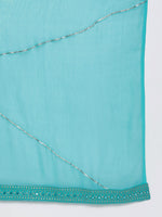 Thumbnail for HERE&NOW Floral Yoke Design Regular Beads and Stones Pure Cotton Kurta with Sharara - Distacart