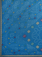 Thumbnail for Kalini Blue Bandhani Pure Chiffon Saree - Distacart