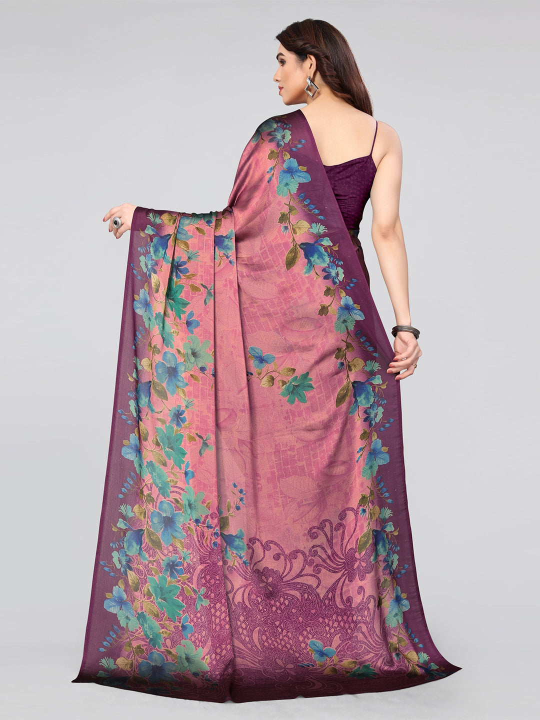 Kalini Floral Saree - Distacart