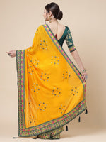 Thumbnail for Kalini Ethnic Motifs Embroidered Pure Silk Saree - Distacart