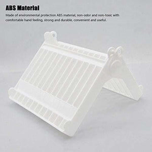 Folding Plastic Kitchen Dish Rack Stand Plate Holder for Bowls Plates - 2 Slots - Distacart