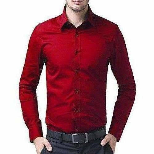Men's Cotton Solid Full Sleeve Shirts - Distacart