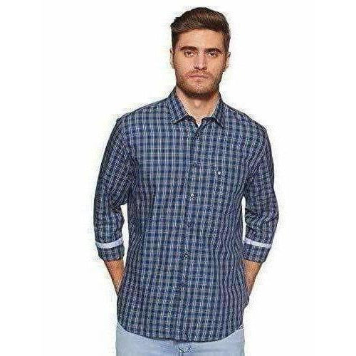 Van Heusen Men&#39;s Checkered Slim fit Casual Shirt - Distacart