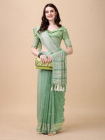 Thumbnail for Kalini Woven Design Zari Jute Silk Saree - Distacart
