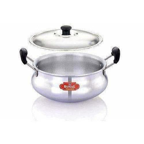 Aluminum Uruli with Stainless Steel Lid - Distacart