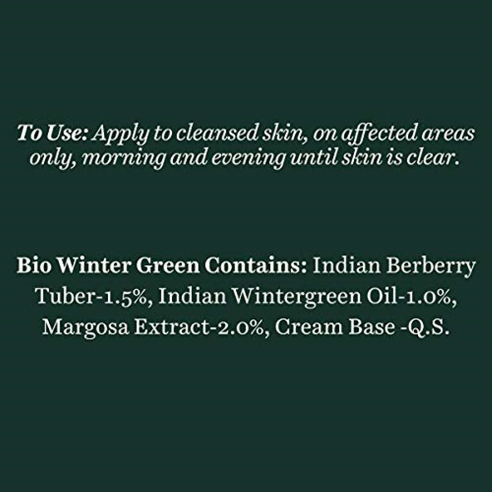 Winter Green Spot Correcting Anti Acne Cream usage