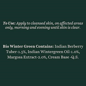 Winter Green Spot Correcting Anti Acne Cream usage