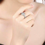 Thumbnail for Crystal Royal Queen Sterling Silver Plated Ring - Distacart