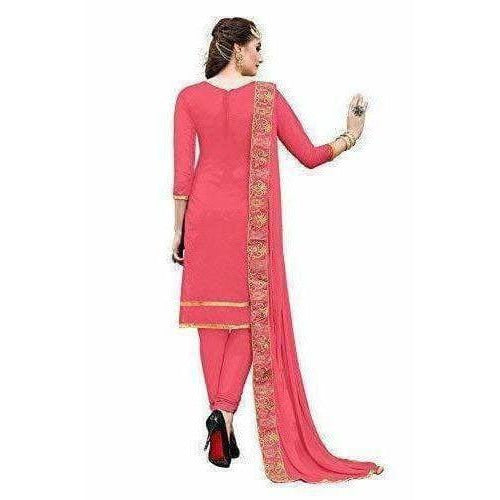 Light Red Dress Material - Distacart