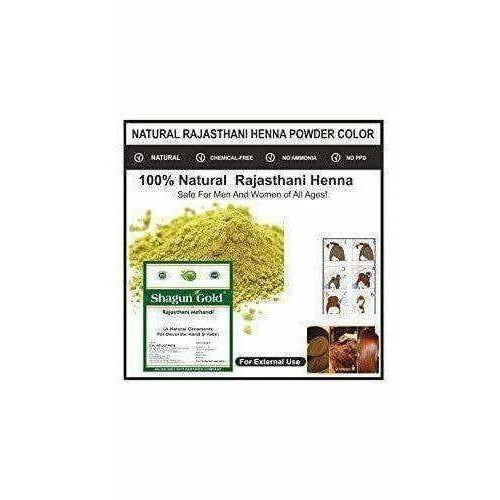 Shagun Gold 100% Organic Pure Natural Rajasthani Henna Powder/ Mehandi Powder For Hair 100 Gm - Distacart