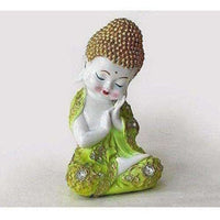 Thumbnail for Multi - Color Handmade Buddha Showpiece and Stones On Wooden Tray - Distacart
