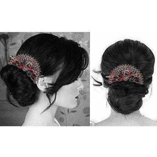 Peacock Hair Band / Hair Clip - Distacart