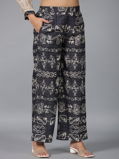 Juniper Women Beige Muslin Printed Kurta & Pants Set - Distacart