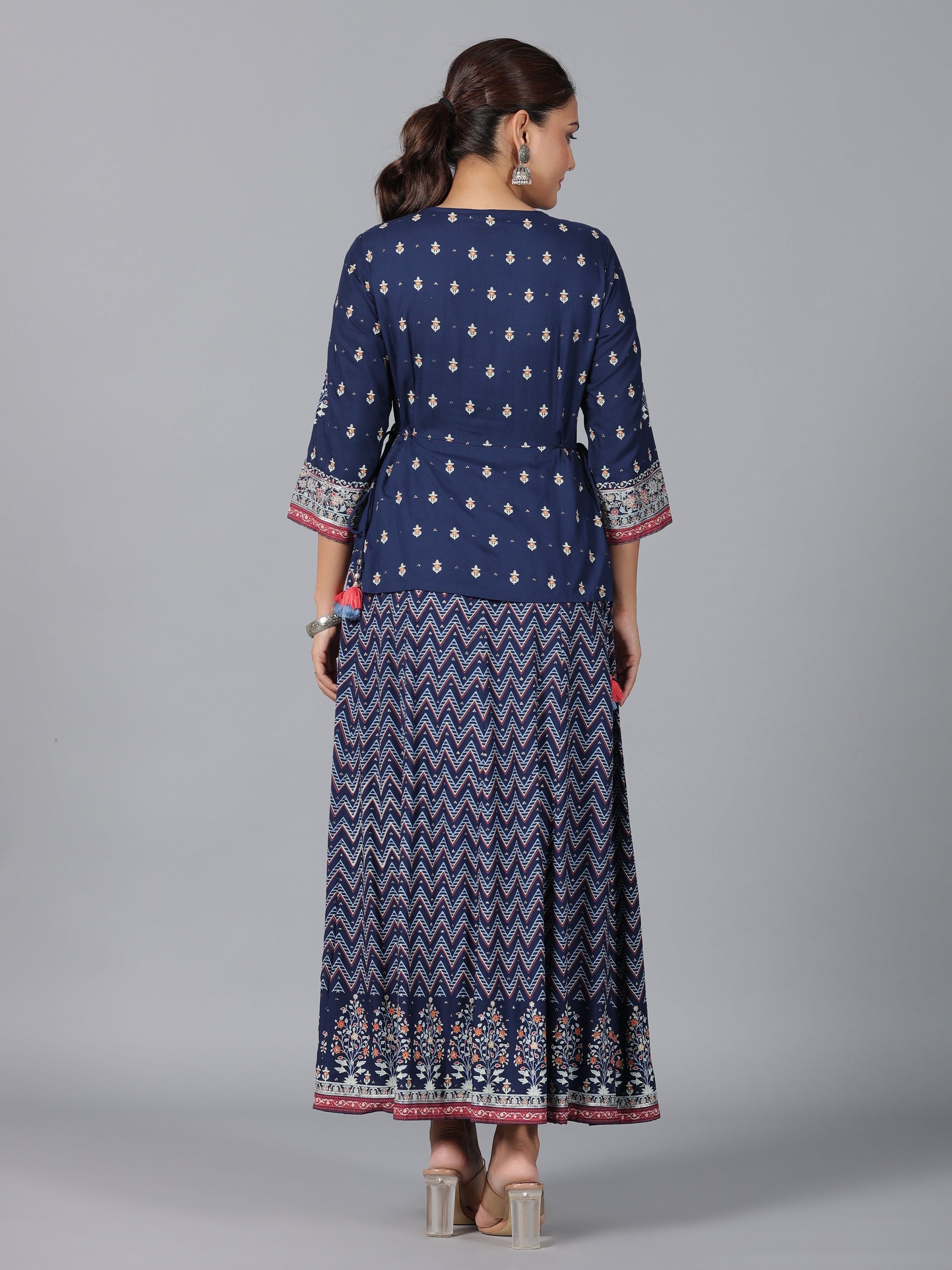 Juniper Women Indigo Shantoon Printed Maxi Dress - Distacart
