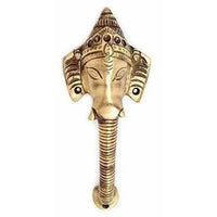 Thumbnail for Brass Crown Ganesha Door Handle - Distacart