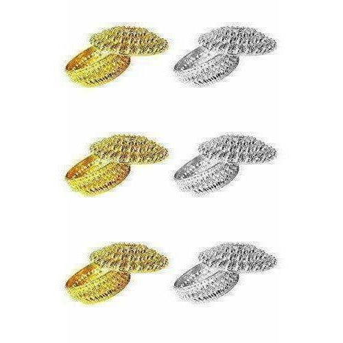 Golden - Decorative Organza Potli Basket (Pack Of 6) - Distacart