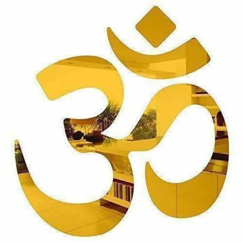 Gold Color - OM 3D Acrylic Mirror Wall Stickers - Distacart