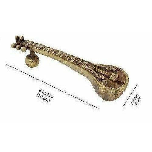 Sitar Design 8 Inches Brass Door Handle - Distacart