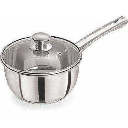Stainless Steel Sandwich Base Dlx Sauce Pan with Glass Lid - Distacart