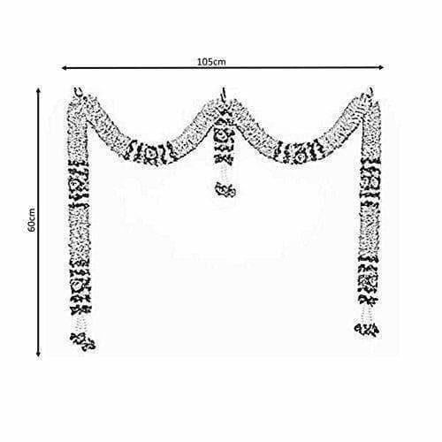 Golden Yellow and Red combination of Throna for Door - Distacart