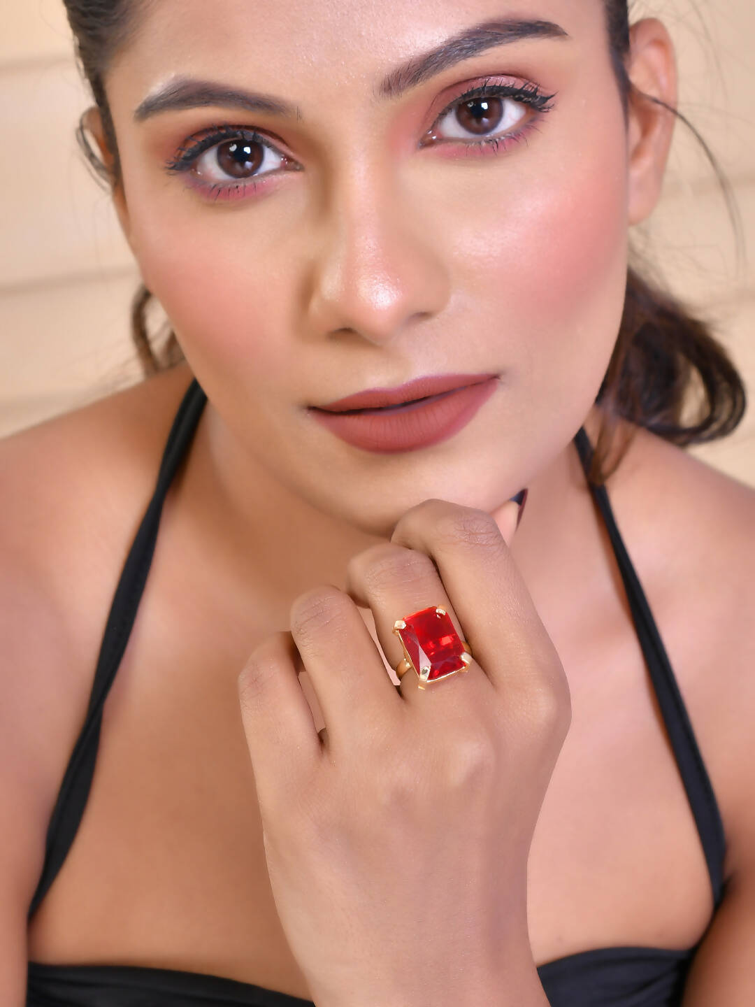 VOJ Women Gold Color stainless steel Ring - Distacart