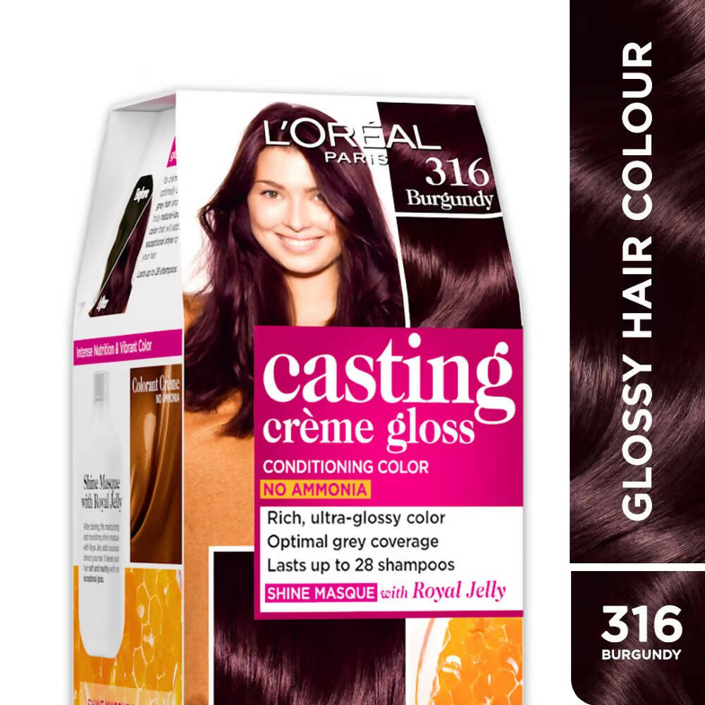 L'Oreal Paris Casting Creme Gloss Conditioning Hair Color - 316 Burgundy - Distacart