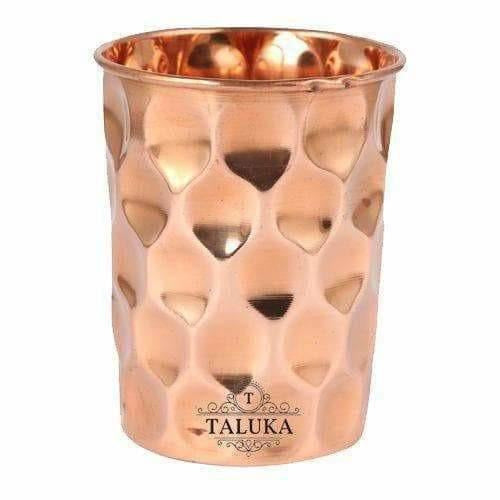 Set OF 6 Hammered Diamond Copper Glass Tumble - Distacart