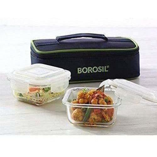 Glass Tiffin Set, 320ml, Set of 2 - Distacart