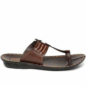 Men's Brown Flip-Flops - Distacart