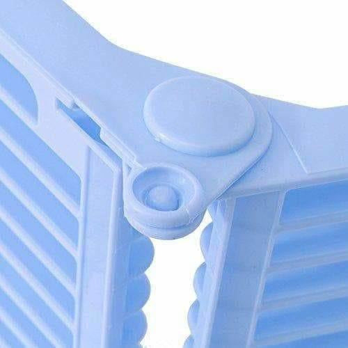 Folding Plastic Kitchen Dish Rack Stand Plate Holder for Bowls Plates - 2 Slots - Distacart