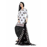 Thumbnail for Women's Cotton Unstitched White Salwar Suit Material - Distacart