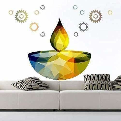 Glowing Earthen Lamp Wall Sticker - Distacart
