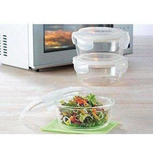 Microwavable Containers with Lunch Bag, 400ml, Set of 3 - Distacart