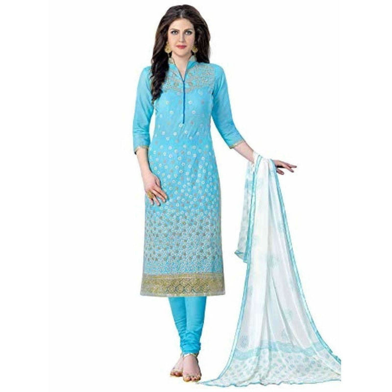 Cotton Salwar Suit Blue - Distacart