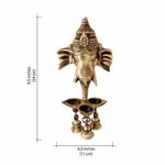 Thumbnail for Brass Ganesha Wall Hanging Deepak With Bells - Distacart