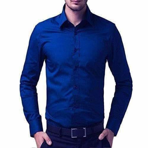 Men's Cotton Solid Full Sleeve Shirts - Distacart