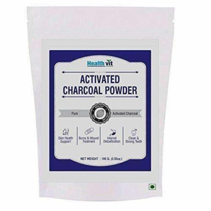 HealthVit Activated Charcoal Powder - 100 g - Distacart
