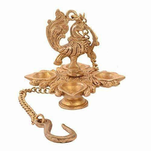 Peacock Hanging Diya With Chain - Distacart