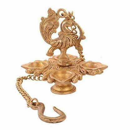 Peacock Hanging Diya With Chain - Distacart