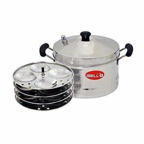 Stainless Steel Idly Cooker With 4 Idly Plates - Distacart