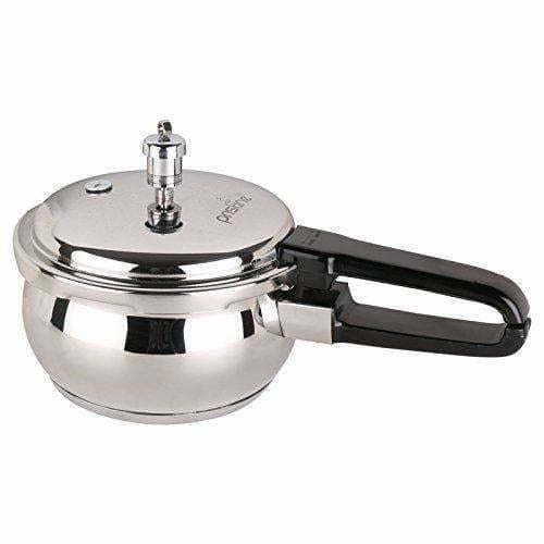 Stainless Steel Handi Pressure Cooker, Silver - 2.5 Litres - Distacart
