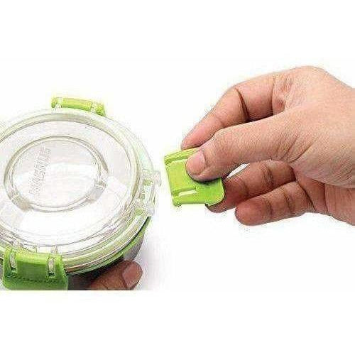 Stainless Steel Airtight & Leak Proof Containers Set, 1300 ml & 1750 ml, Set Of 2 - Distacart