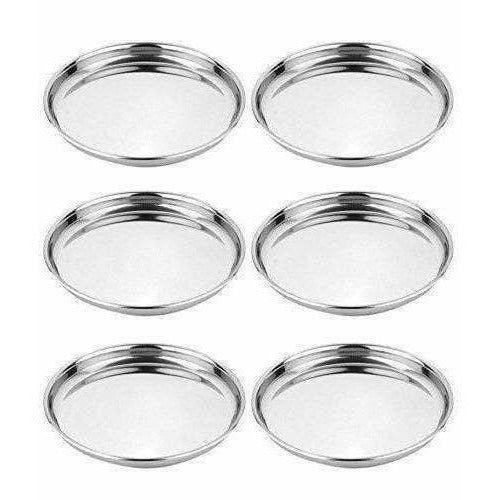 Stainless Steel Dinner Plates Set Of 6 - Distacart