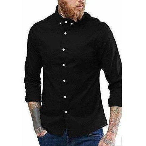Men's Contrast Button Slim Fit Formal Shirt - Distacart
