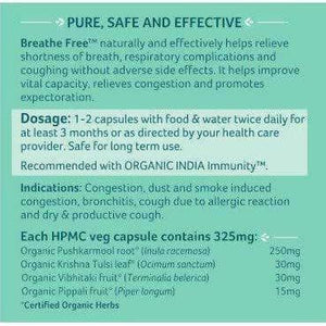 Organic India Breathe Free Capsules - Distacart