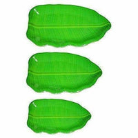 Thumbnail for Plastic Banana Leaf Shape South Indian Dinner /  Lunch Serving Plate for All Occasions Green - 3 Pieces - Distacart